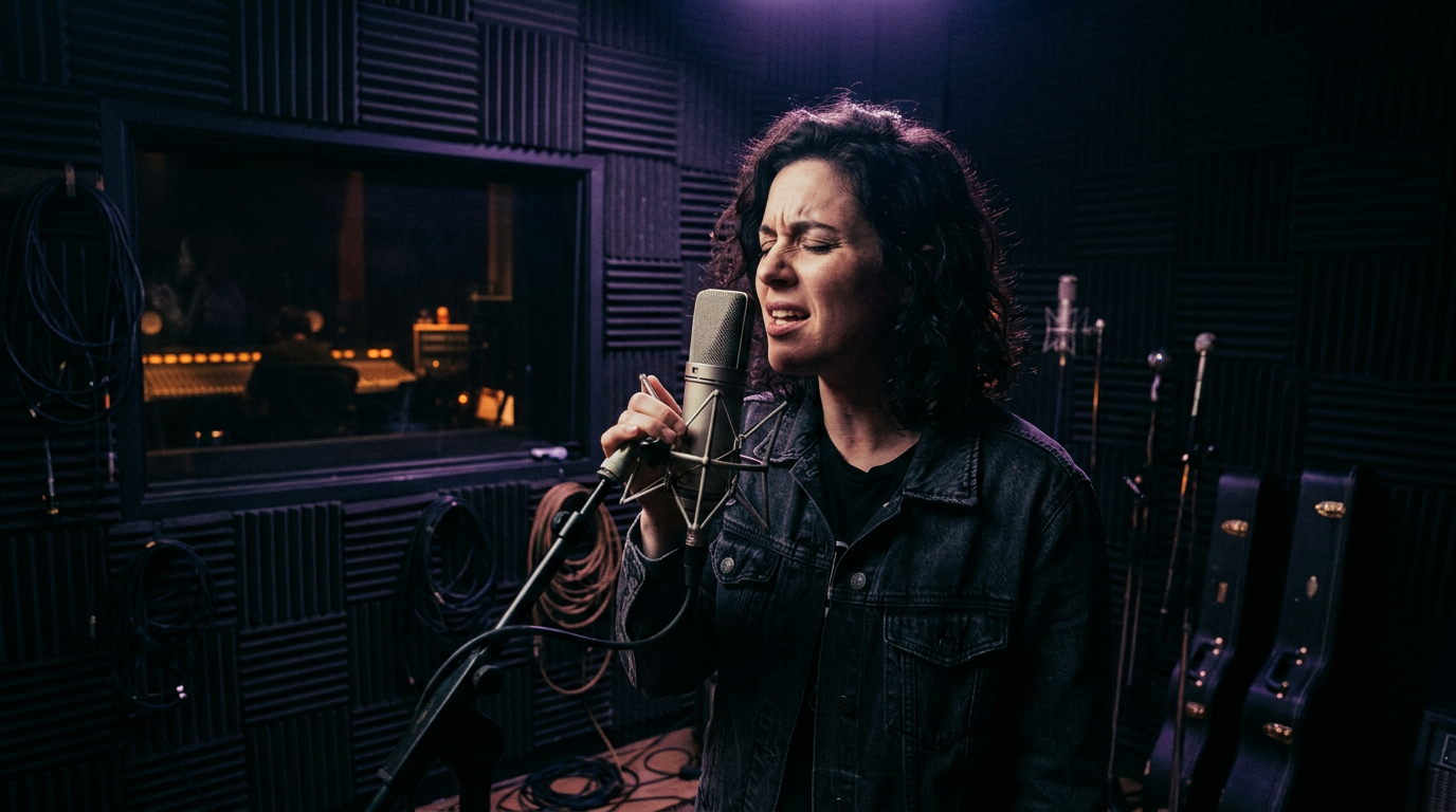 Singer performing on stage